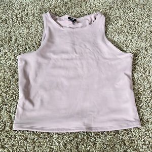 Express body contour size medium cropped tank in mauve/nude EUC
